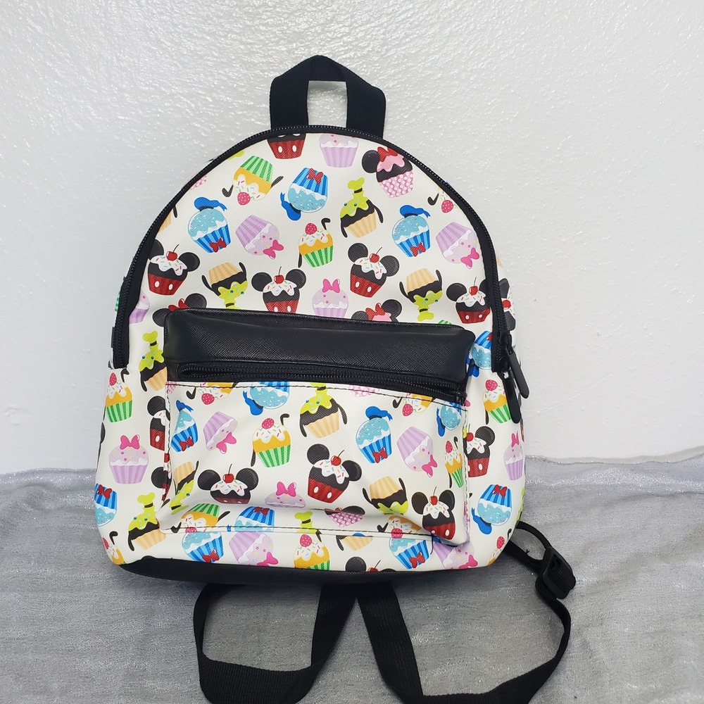 Disney‎ Mickey Mouse Cupcake Mini Backpack Purse Kids Adult Kawaii